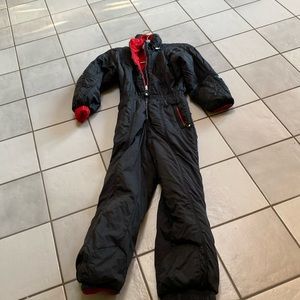 Obermeyer reversible red and black ski jumpsuit